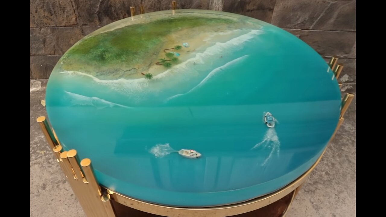 How to make an OCEAN TABLE – Awesome ideas – Epoxy Resin art