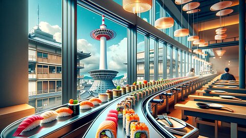 $20 Conveyor Belt Sushi in Kyoto, Japan