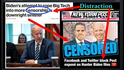 Joe Biden's Censorship Campaign is a Distraction From Vaccine Death's and Hunter's Laptop From Hell