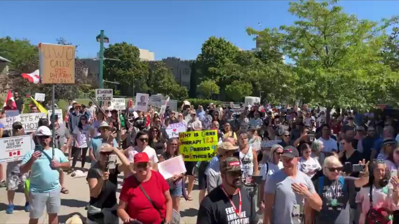 Watch: Western University protest against booster mandate speeches