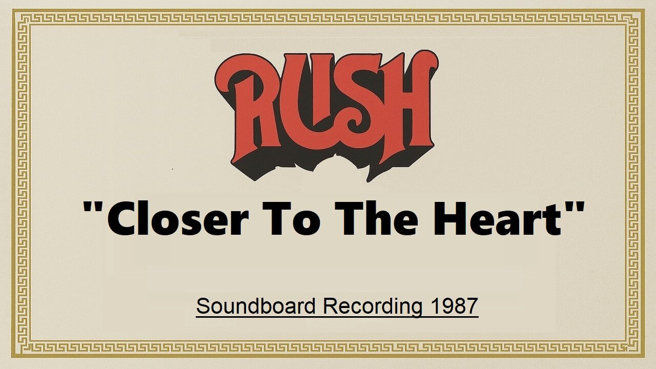 Rush - Closer To The Heart (Live in Mansfield, Massachusetts 1997)