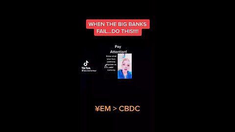 When the big banks fail do this! Fuck CBDC