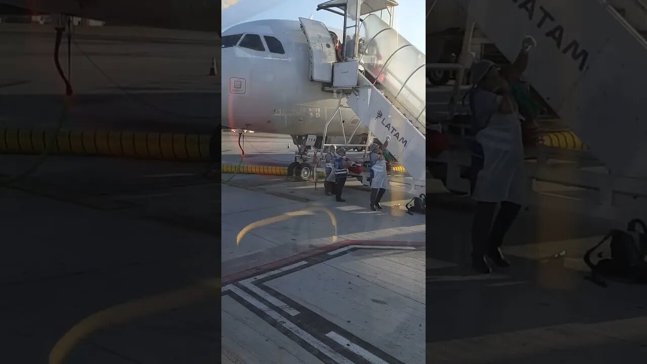 Vista privilegiada, de um A320 da Latam.