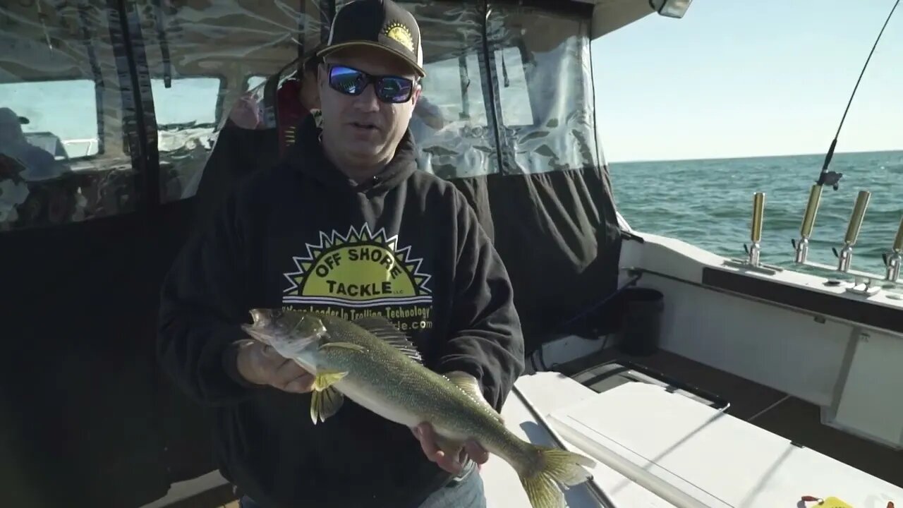 Trolling with planer boards on Lake Erie