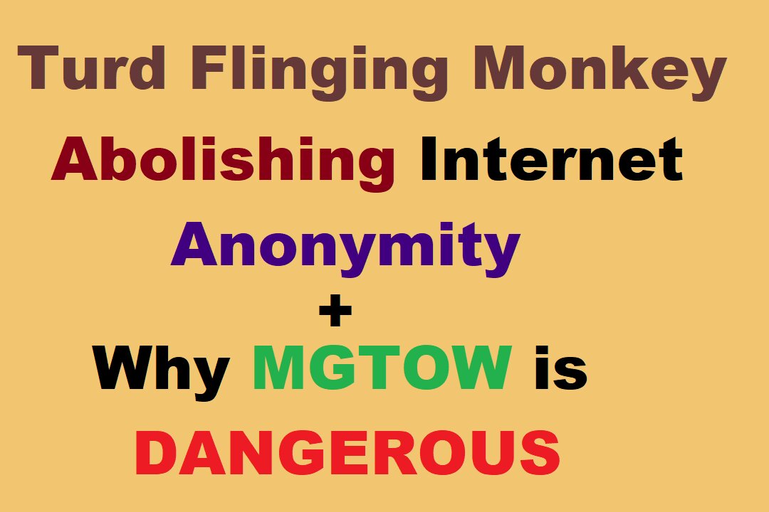 Turd Flinging Monkey on INTERNET ANONYMITY + WHY MGTOW is DANGEROUS