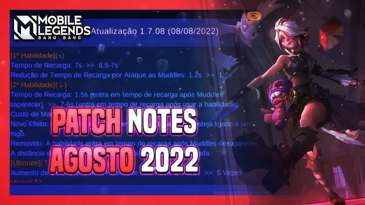 BUFFS E NERFS ABSURDOS !!! | PATCH NOTES AGOSTO 2022 | MLBB