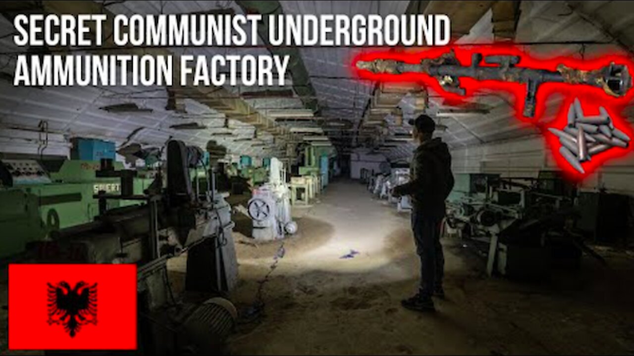 Machine gun, explosives and bullets in a secret underground factory