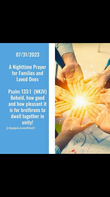 Nighttime prayer for Families and Loved one
