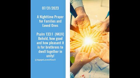 Nighttime prayer for Families and Loved one