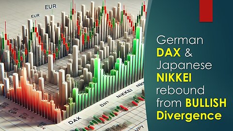 German DAX and Japanese NIKKEI rebound from BULLISH Divergence