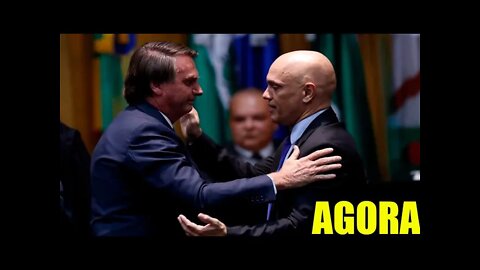 AGORA!! BOLSONARO FAZ ALEXANDRE DE MORAES SE LEVANTAR E FICAM OLHO A OLHO