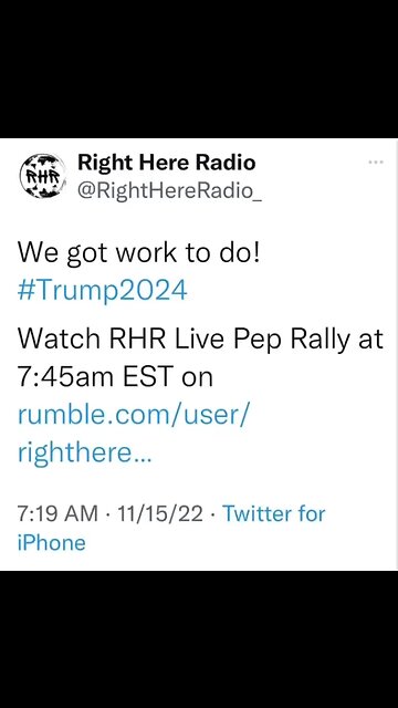 Watch RHR Live Pep Rally at 7:45am EST!