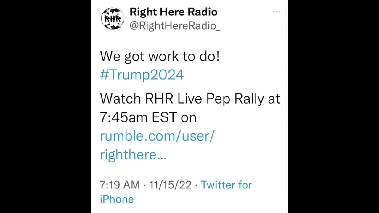 Watch RHR Live Pep Rally at 7:45am EST!