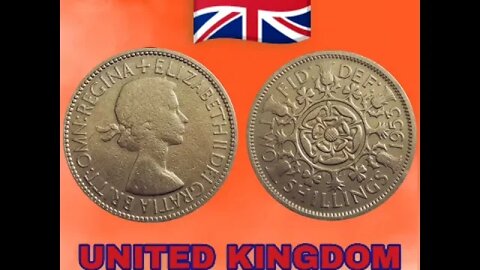 United Kingdom 2 Shillings 1953.#shorts #education #coinnotesz