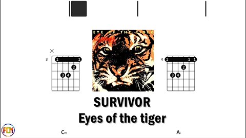 SURVIVOR Eyes of the tiger - Guitar Chords & Lyrics HD