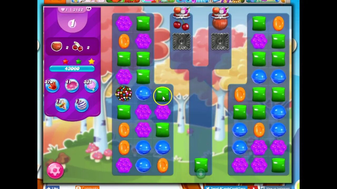 Candy Crush Level 3182 Talkthrouigh, 30 Moves 0 Boosters