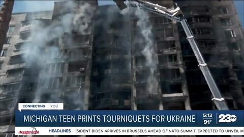 Michigan teen prints tourniquets for Ukraine