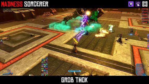 SWTOR Dread Fortress Boss Fight: Grob Thok with Madness Sorcerer [Twitch Stream]