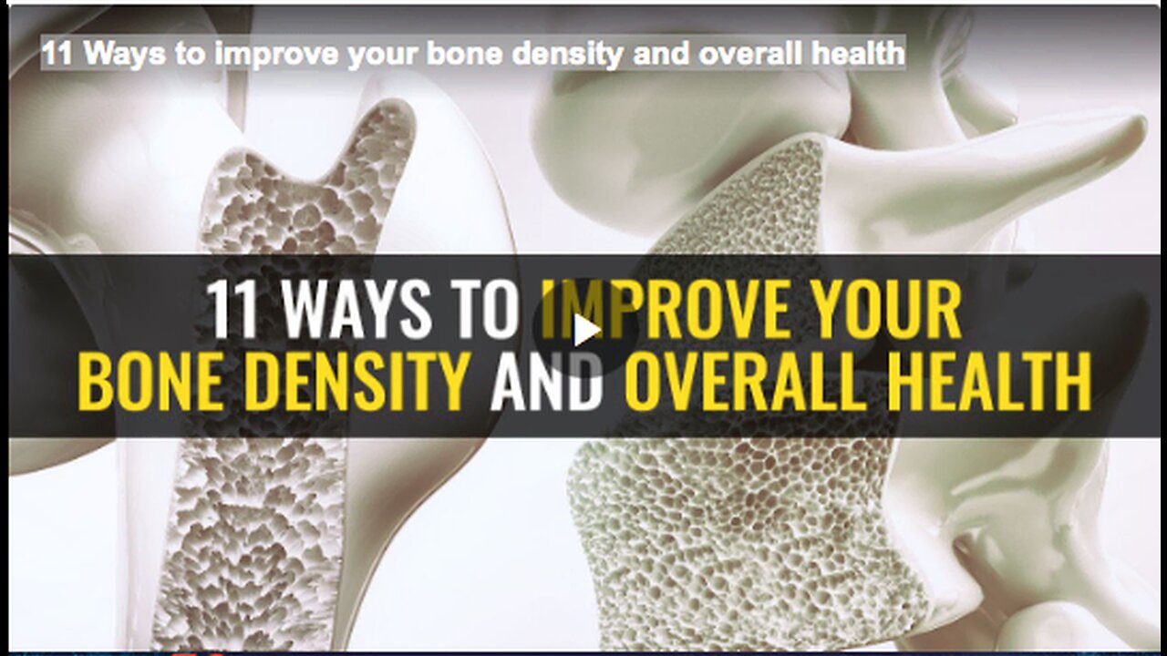 11 Ways to improve your bone density and overall health