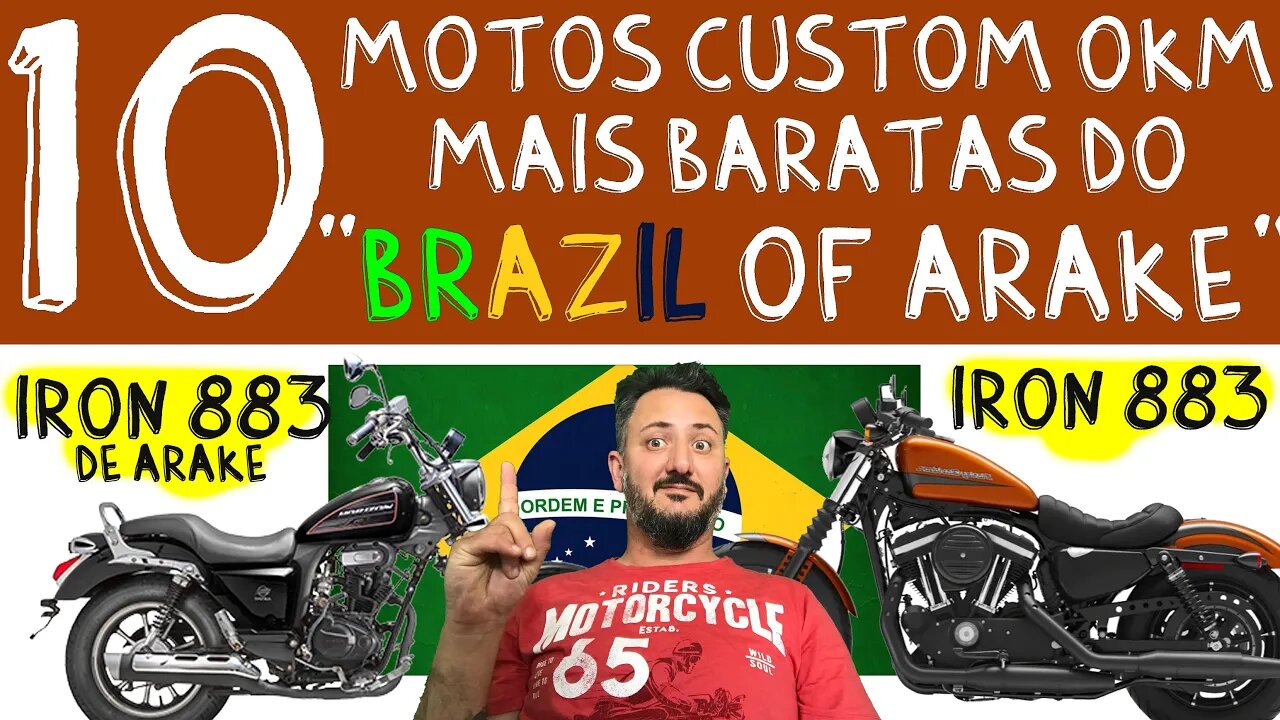 10 MOTOS CUSTOM 0km mais baratas do BRASIL