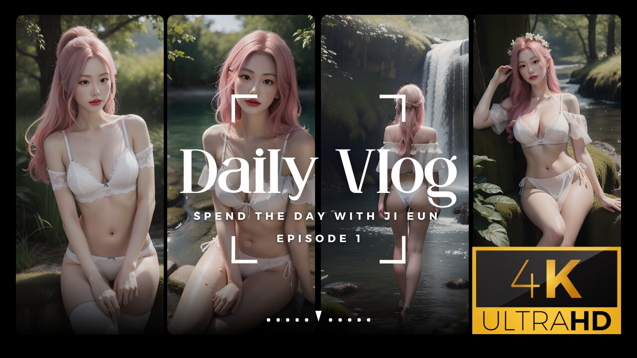 4K ULTRA HD AI Model Ji Eun VLOG Episode 1 - 란제리 가슴 룩북 엉덩이 예쁜 얼굴 스타킹 룩북 ランジェリ 乳 お尻, 美しい顔 ルックブック