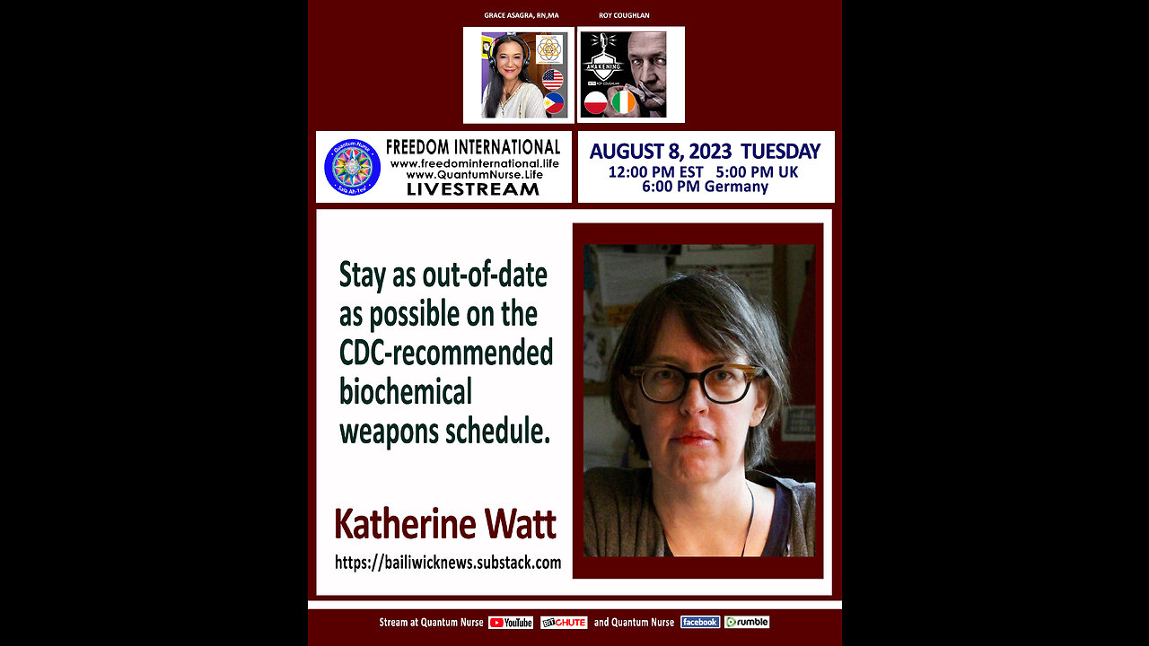 #319- Katherine Watt- Stay as out-of-date on the CDC-recommended biochemical weapons.