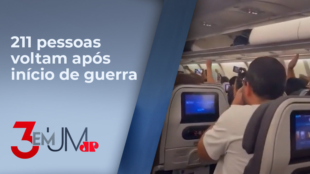 Imagens mostram primeiros brasileiros retornando de Israel em avião da FAB