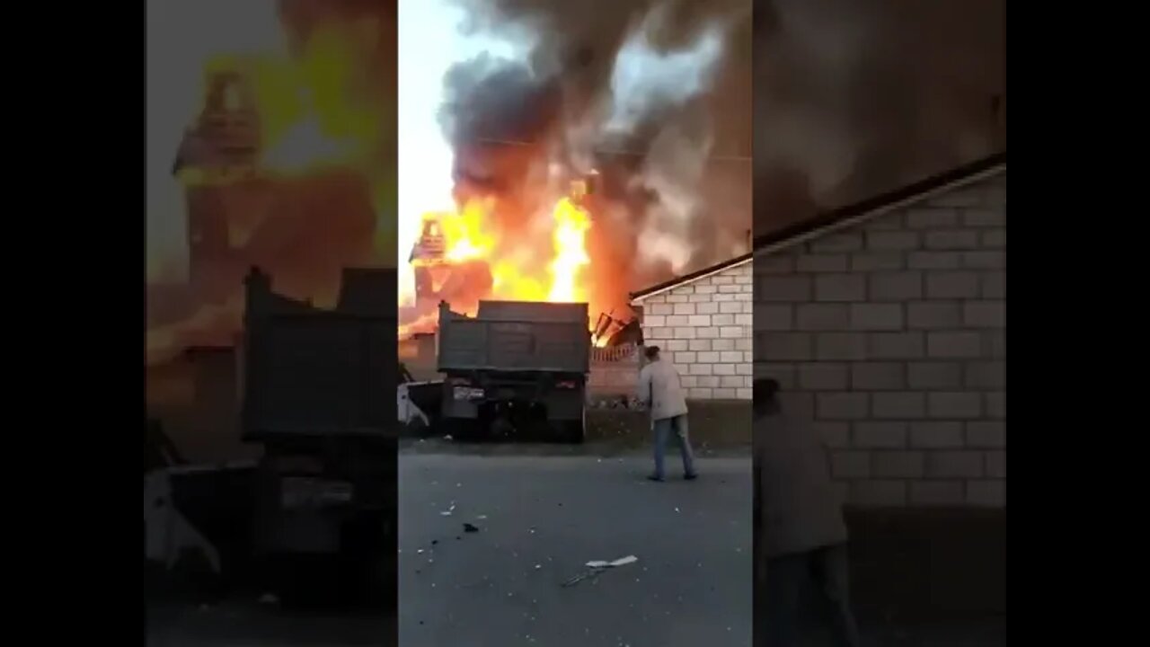 🇺🇦GraphicWar18+🔥Aftermath of Russia B@mbing Village of Lyutizh, Ukraine - Ukraine Force(ZSU) #Shorts