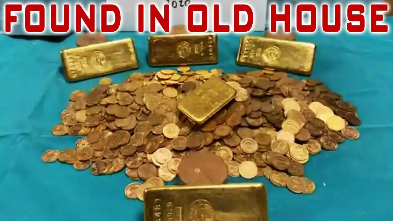 1000 Gold Coins & 5 HUGE Gold Bars Found In French House