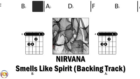 NIRVANA Smells Like Spirit Backing Track FCN GUITAR CHORDS & LYRICS