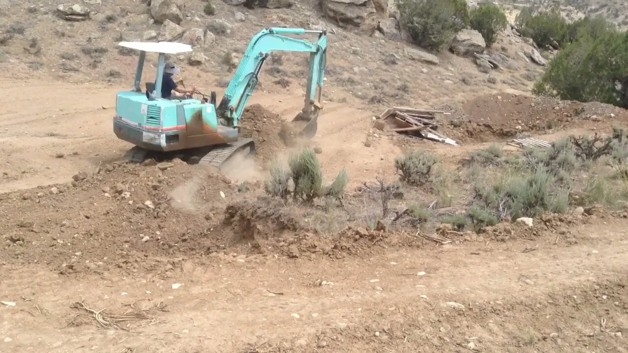 Yanmar YB451 Digging On Switchback Trail ASMR