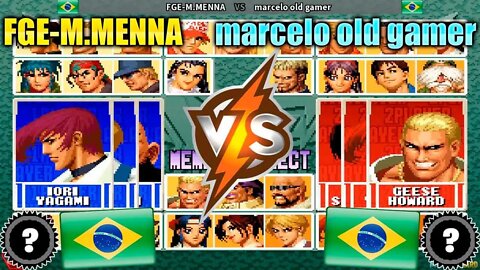 The King of Fighters '96 Anniversary Edition (FGE-M.MENNA Vs. marcelo old gamer) [Brazil Vs. Brazil]