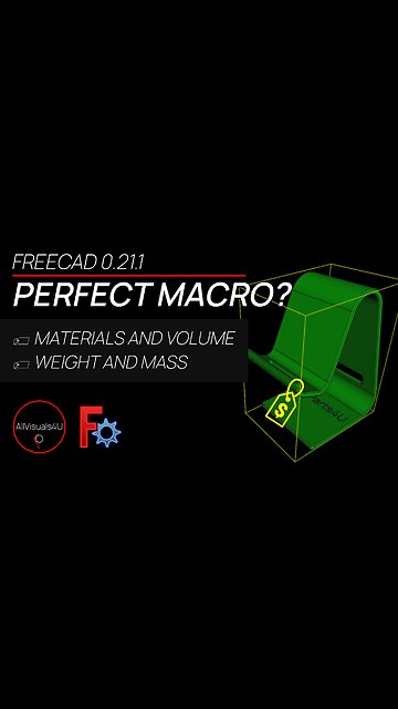 👍 FreeCAD Mass Properties - FreeCAD Macros Tutorial - FreeCAD FCInfo