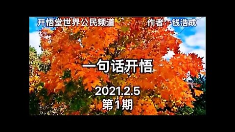 第1期 2021.2.5【一句话开悟】