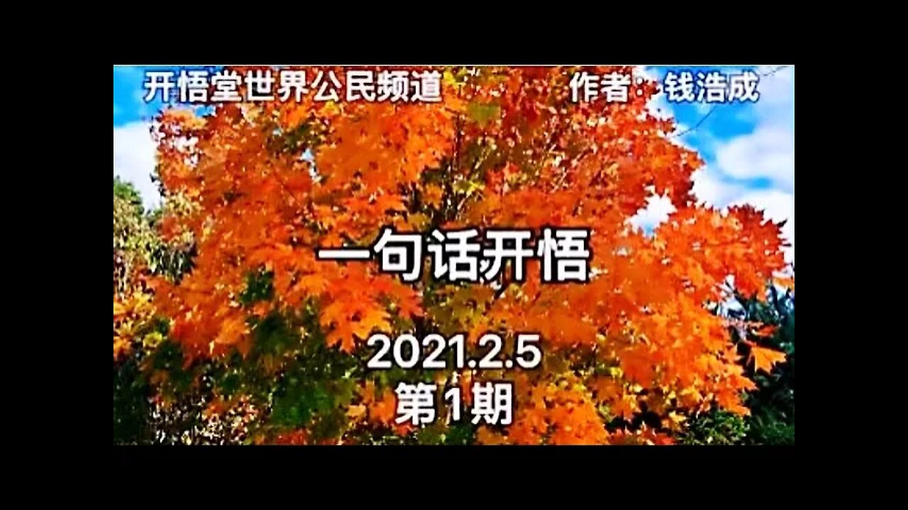 第1期 2021.2.5【一句话开悟】