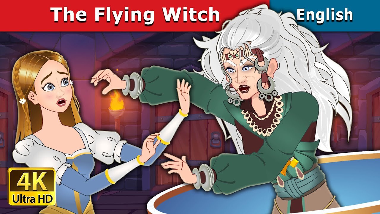 The Flying Witch || Fairy tales in English || Cartoon in English | Story for Teenagers