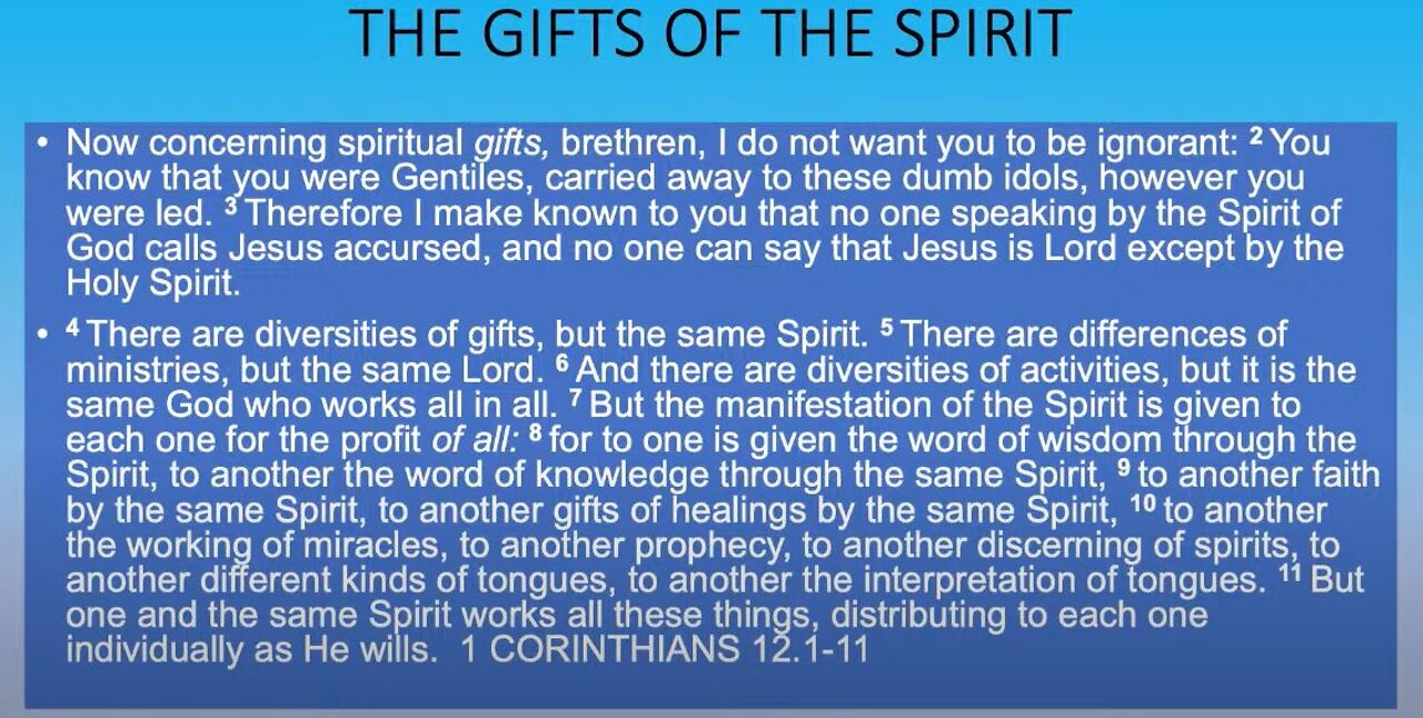 Know the gifts of the Spirit - Tony Pearce
