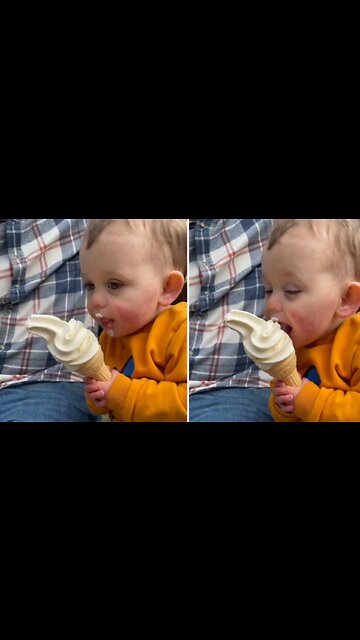 Funny baby, Can mummy have lick, no don't be weird