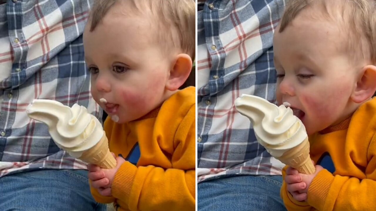 Funny baby, Can mummy have lick, no don't be weird
