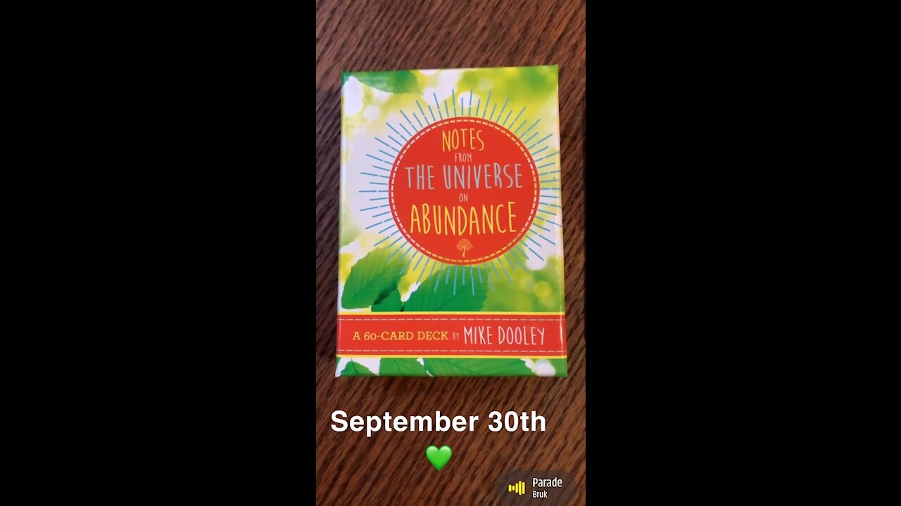 September 30th oracle card