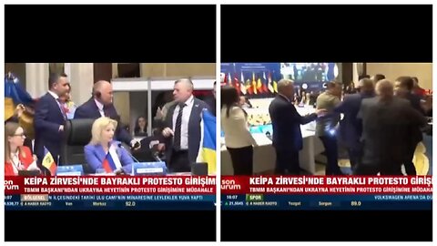 RUSSIA vs UKRAINE,,,At the summit, Russian and Ukrainian MPs fought