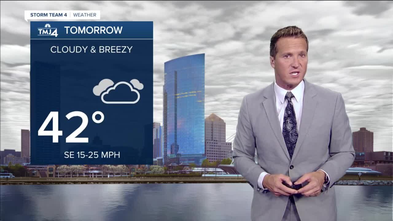 Cloudy and breezy Tuesday ahead of storm system