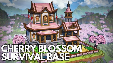 Minecraft: Cherry Blossom Survival Base | Full Tutorial