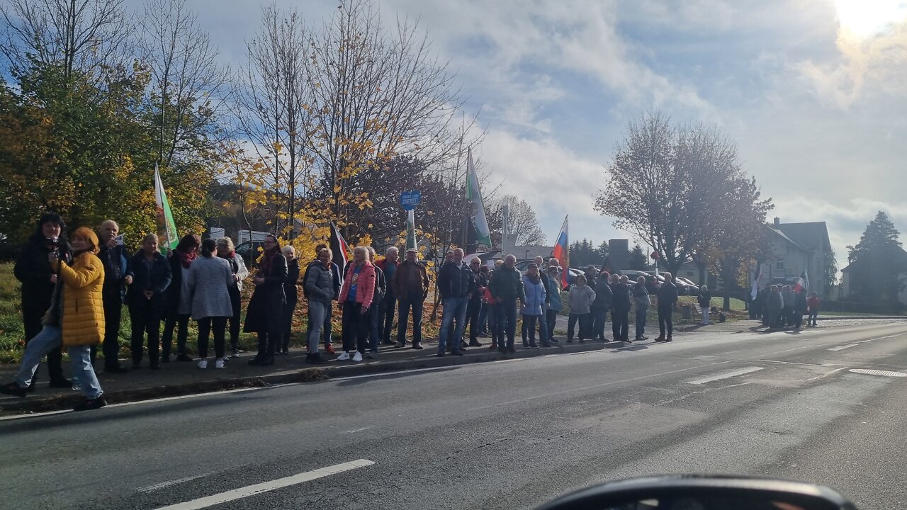 B 96, STILLER PROTEST, 23.10.2022 - Bautzen bis Oderwitz