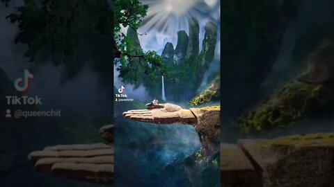 On the hand of Jesus