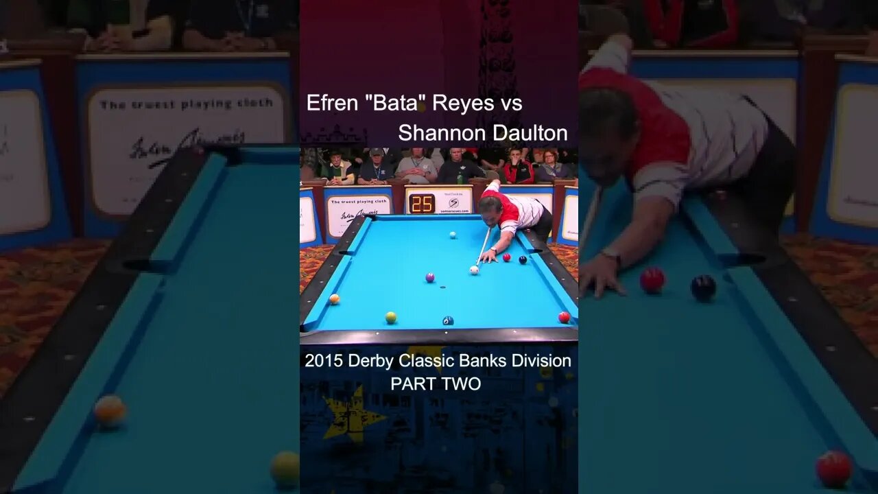 Efren "Bata" Reyes vs Shannon Daulton 2015 Derby Classic Banks Division Part 2 #shorts