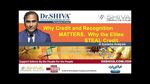 Dr.SHIVA LIVE: Why Credit & Recognition Matters. Why the Elites Plagiarize from YOU.