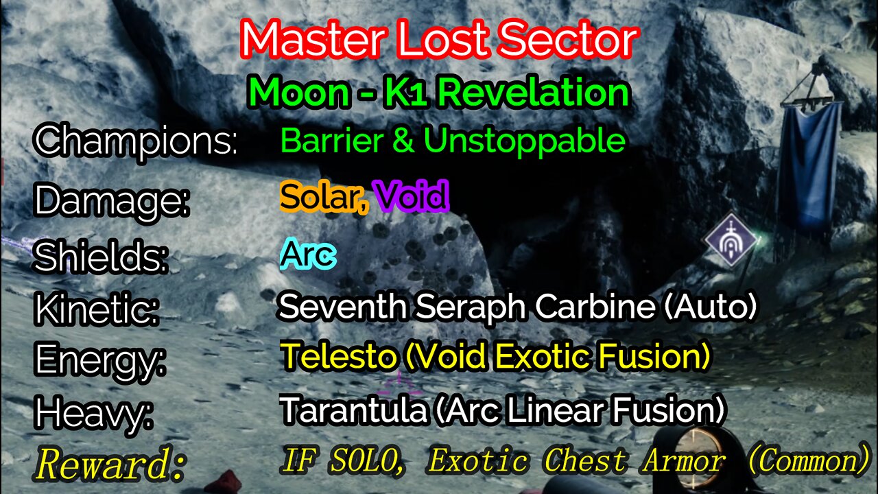 Destiny 2 Master Lost Sector: The Moon - K1 Revelation 2-13-22