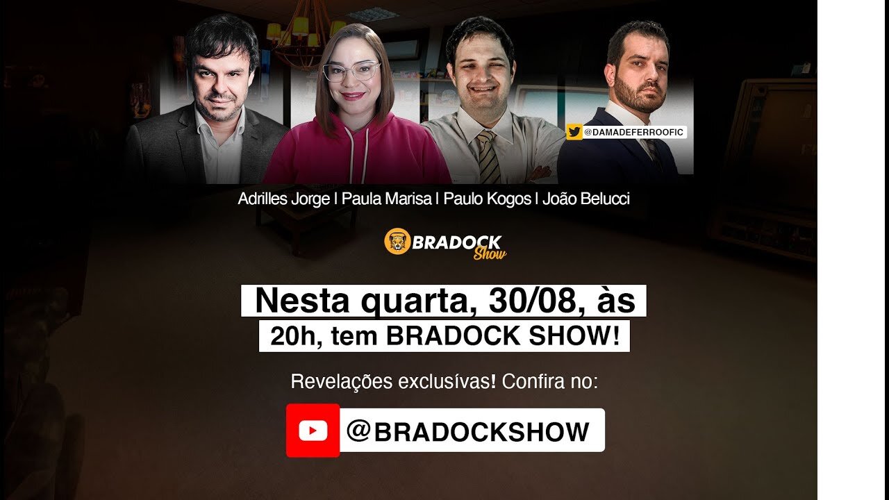 Bradock Show - 30/08/23 - Paulo Kogos, Paula Marisa, Adrilles Jorge e João Belucci (Dama de Ferro)