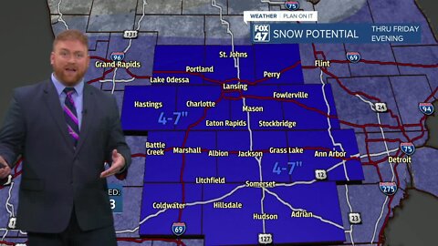 Accumulating snow through Friday afternoon